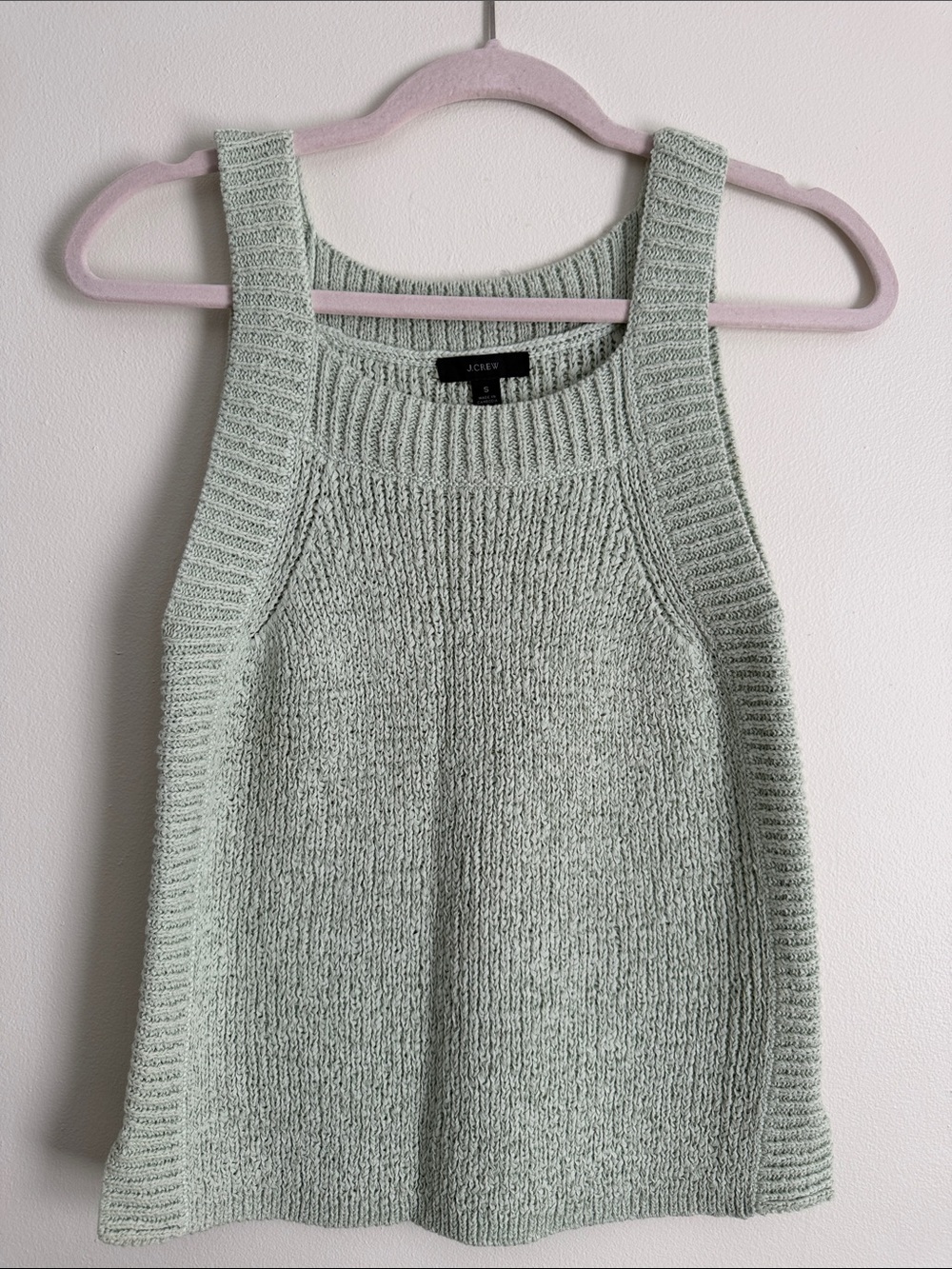 J. Crew Soft Mint Ribbed Knit Tank